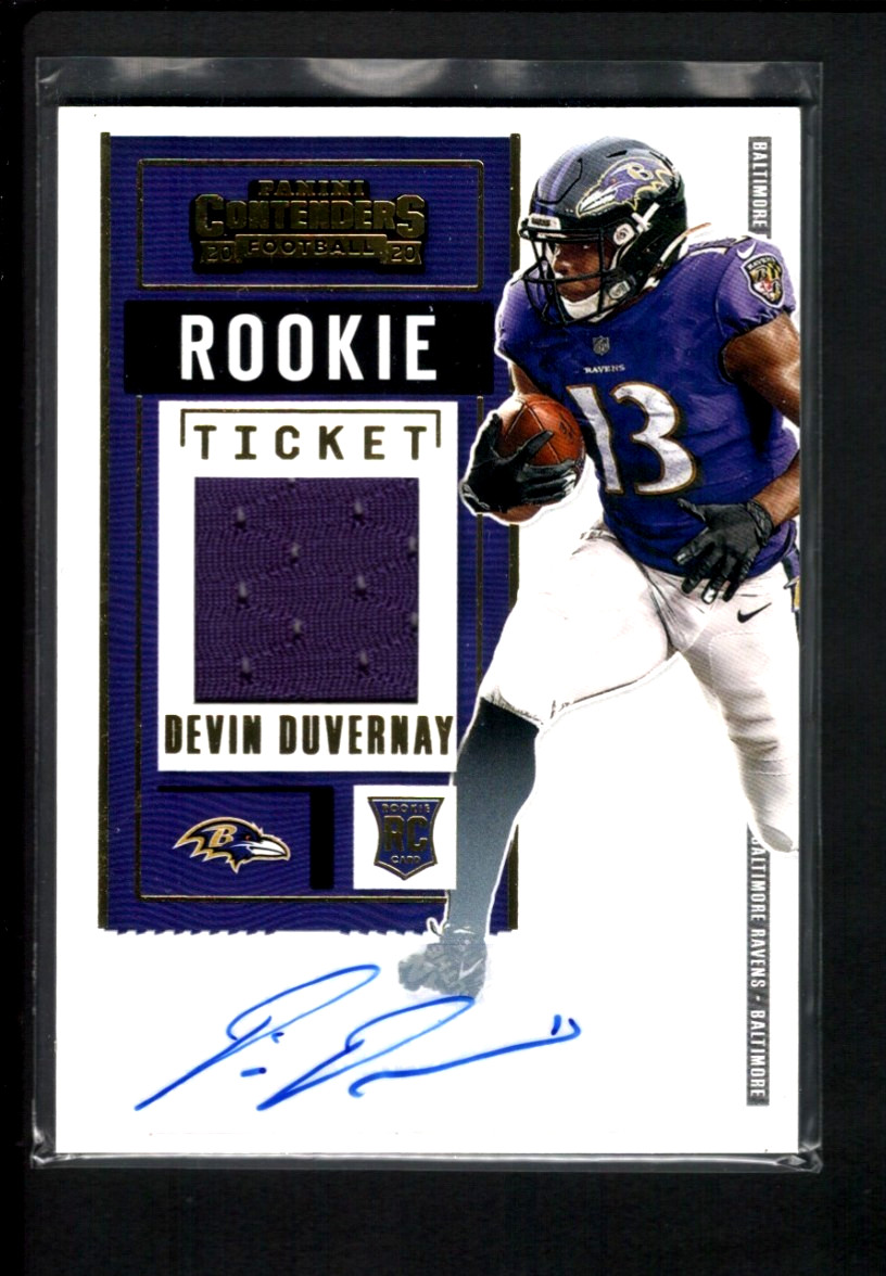 Devin Duvernay Panini Contenders Rookie Ticket Swatches #DDU Autograph