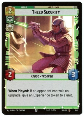 Theed Security (Foil) - 605 - Secrets of Power - SWU Star Wars Unlimited NM