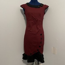 Lindy Bop NWT Burgundy Retro Mini Dress Size S