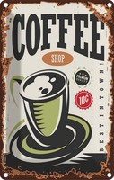 Blechschild 18X12 Cm Kaffee Coffee Shop Premium Essen Trinken Deko Geschenk Meta