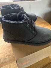 UGG Men’s Neumel Leather Warm Business Lace-up Ankle Boots Black UK9 New