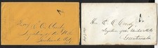 GUATEMALA TO US LOT OF 2 OFFICIAL PRESTAMP CONSULAR COVERS 1861-1862
