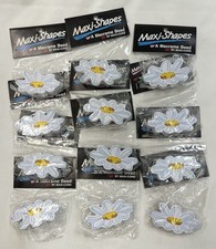 12 NOS, Vintage, Macrame, Wooden DAISY Beads Never Used 