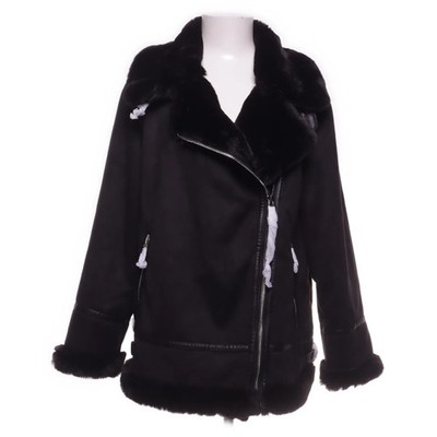 Zara, Shearling Jacke, Damen, Größe: L, Schwarz #vkB