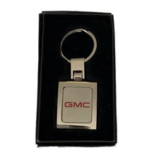 GMC Logo Keychain Dealership Key Ring Fob Silver Metal Boxed General Motors CA