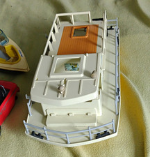 Playmobil Boot/Schiff wei&szlig;/gelb mit Deckaufbau & Innenausstattung (Sitze)