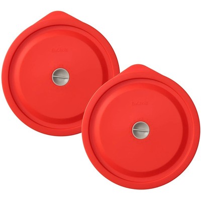 Replacement Lids for Pyrex 7201-PC 4 Cup, Silicone 4 Red 2 pcs