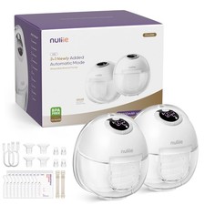 Nuliie Hands-Free Breast Pump S32, Wearable Breastfeeding Pump 4 Modes 9 Leve...