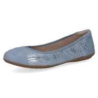 Caprice Damen Ballerinas Aus Leder, Blau (Blue Comb), 39