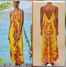 Small Farm Rio Yellow Summer Fruit Scarf Maxidress
