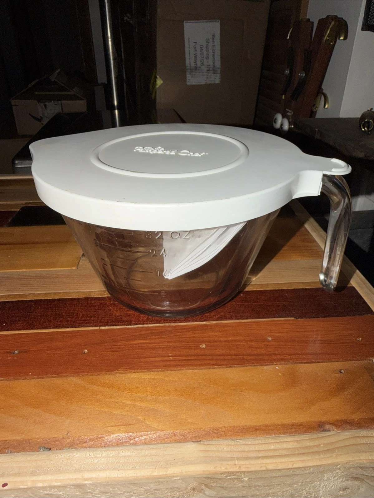 Pampered Chef Batter Bowl 1 Qt With Lid/Used W Box Good Condition