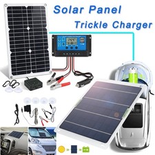 40w Solar Panel 12v Trickle Charger Battery Charger Kit Maintainer Boat Car Rv