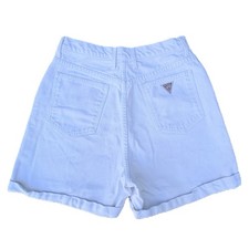 Vintage 80s 90s Guess Jeans White High Waisted Denim Mom Shorts