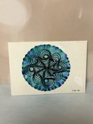 ATC ACEO 2.5x3.5 Original Abstract Watercolor Painting Signed. OOAK Zentangle — photo 1