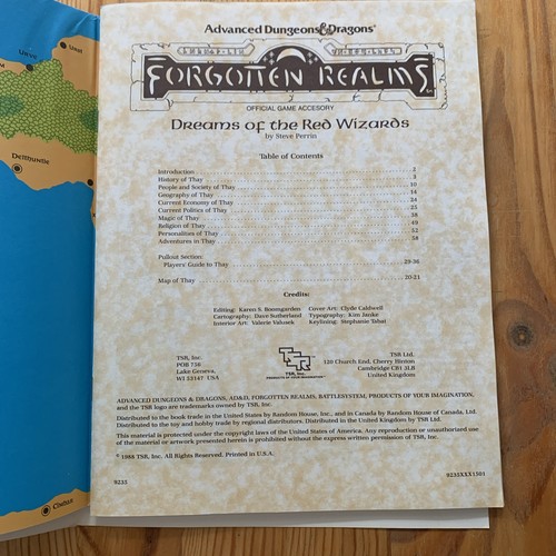 AD&D 2a Edizione, Forgotten Realms, FR6, TSR 9235, Sogni dei Maghi Rossi - Foto 3 di 8