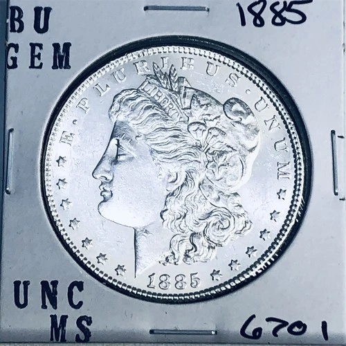 1885 BU GEM MORGAN SILVER DOLLAR UNC MS+++ U.S. MINT RARE COIN 6701