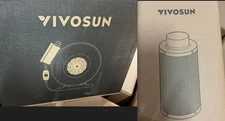 Vivosun 4" Inline Duct Vent Fan 203 CFM 306101S-4 AND Carbon Filter 306143-0412J