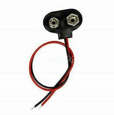 New Pack of 2x 9V Battery Connector Snap Clip Wire Connector Lead Holder T Type