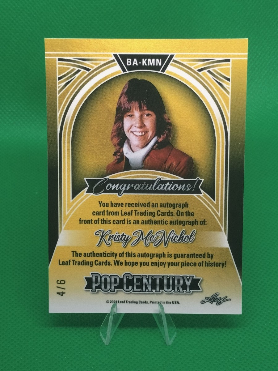 Kristy McNichol 2024 Leaf Pop Century Signatures Autograph Blue