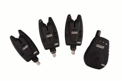 DAM MAD CSI+Wireless Bite Alarm Set 3+1 Bissanzeiger grün rot gelb Karpfenangeln