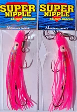 Montana Tackle Salmon Hoochies (2): uv “PINK LASER"