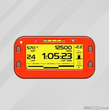 FLUORESCENT RED STYLE GEL STICKER FOR MYCHRON 6 - KARTING