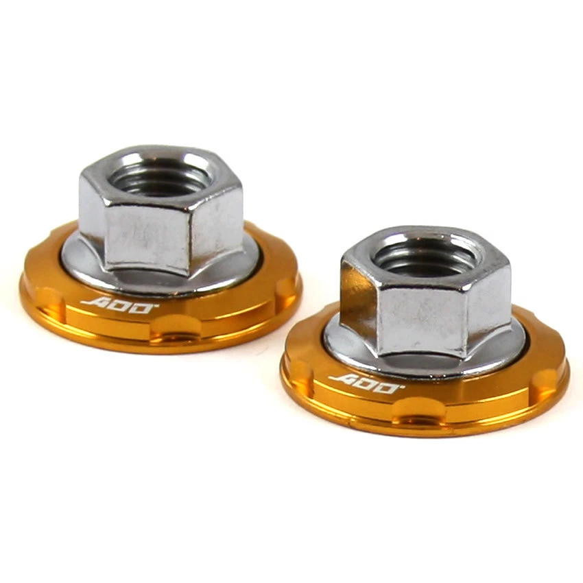 Barra de refuerzo de toalla de puntal tuerca de brazo perno de arandela tuercas cromadas tuerca de 14 mm DORADO Foto 3 de 4