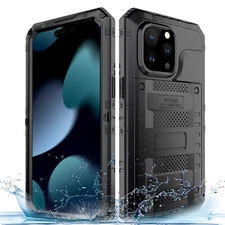 Waterproof Case for iPhone 15 Pro Max/14/13/12/11 Heavy Duty Metal Full Cover