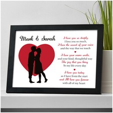 PERSONALISED Anniversary Gifts for Girlfriend Wife Boyfriend Him Her Couples 