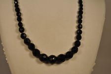 COLLIER ANCIEN JAIS ANTIQUE JET NECKLACE