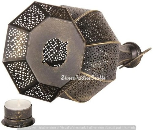 2 PCS Set Moroccan Candle Lamp, Table Lampshade, Metal Floor Home Bedside Lamp - Picture 6 of 8