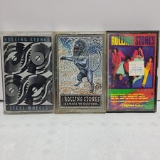 Rolling Stones Cassette Tape Lot of 3 Steel Wheels Bridges to Babylon 95