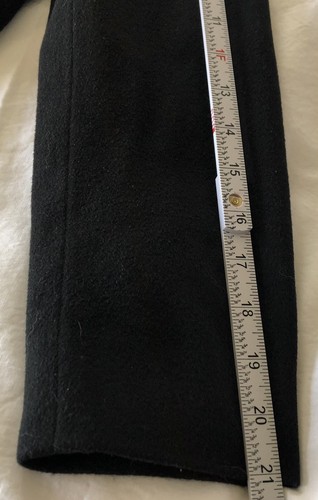 Saks Fifth Avenue Cashmere Wool Coat Womens Sz PS Black Luxury Goth Germany Made - Picture 13 of 14