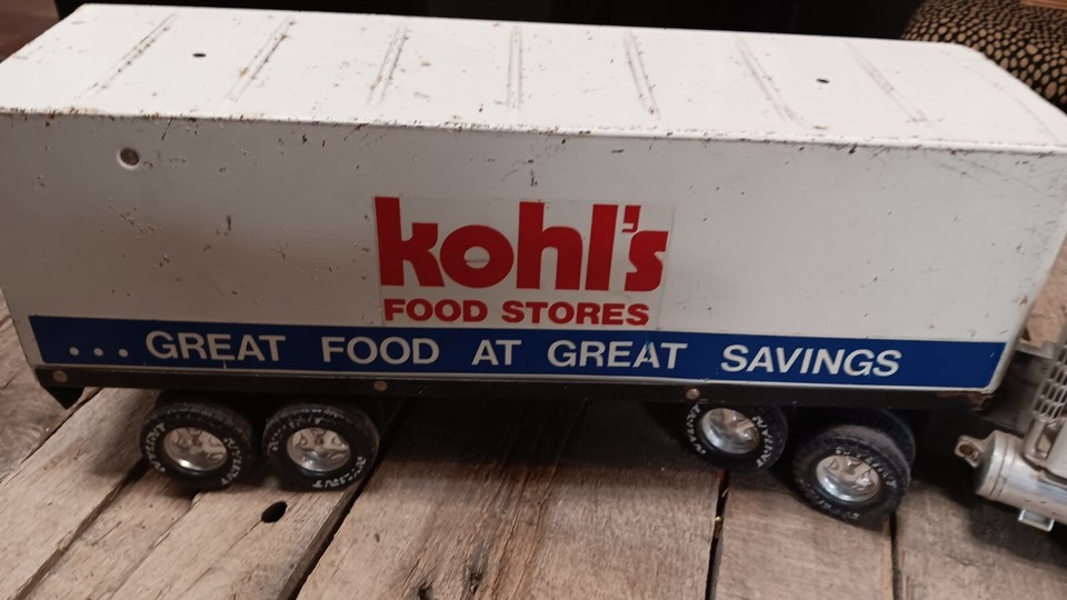 Vintage Nylint Pressed Steel Kohl's Food Stores Semi Truck Trailer eBay