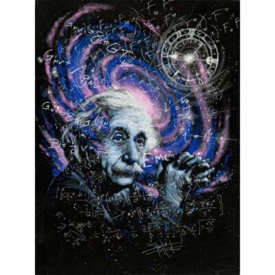 2018 ALBERT EINSTEIN POSTER THEORY OF RELATIVITY STEPHEN FISHWICK 24x36 NEW