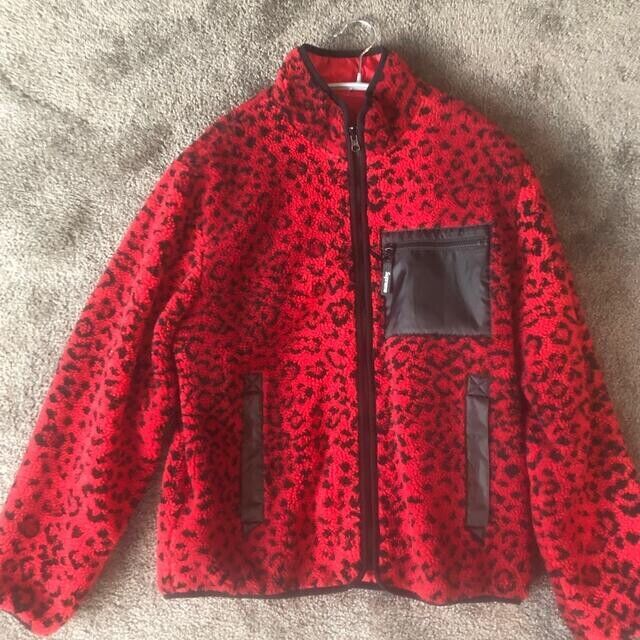 Supreme 17AW Leopard Fleece Reversible Jacket Red Size S Supreme 17AW Leopard Fleece Reversible Jacket Red Size S