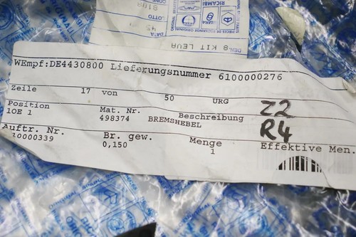original Bremshebel rechts 498374 Piaggio SKR 125 150 CSM CVM Quartz ZIP SP 50 - Bild 4 von 4
