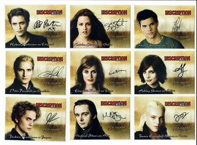 Twilight New Moon Inschrift Serie Komplettsatz 10 Faksimile Autogrammkarte