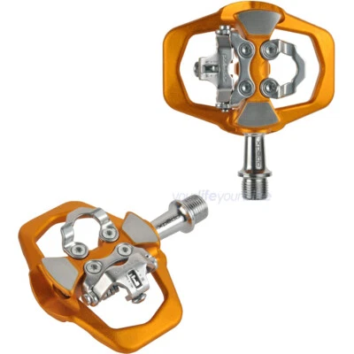 XPEDO TRVS DUO PEDAL 300g PLATTFORM KLICKPEDAL SPD TREKKING MOUNTAIN BIKE ORANGE - Bild 1 von 4