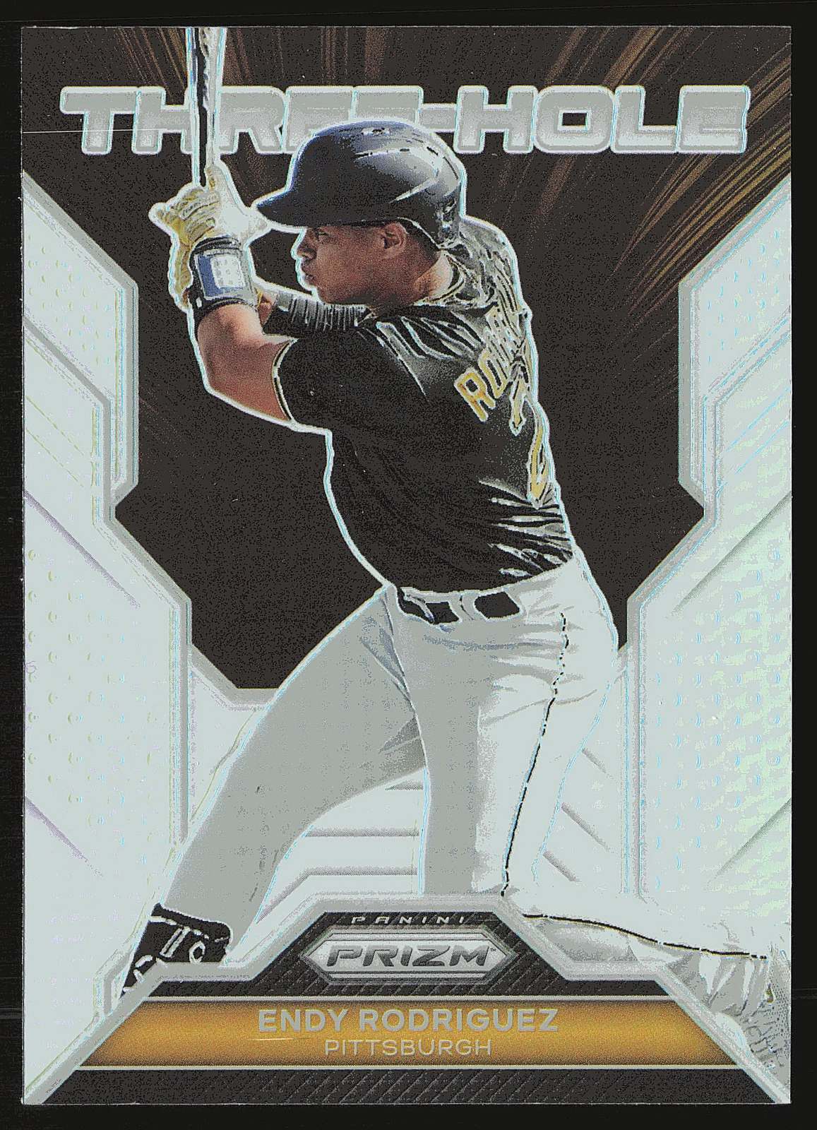 2023 Panini Prizm #TH20 Endy Rodriguez Three-Hole Silver Prizm