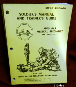 1990 Soldier's Manual, MOS 91A Medical Specialist Skill 1/2 STP 8-91A12-SM-TG 21