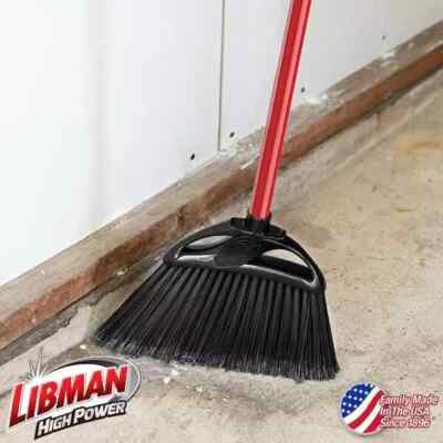 11 in. Indoor/Outdoor Angle Broom with Steel Handle