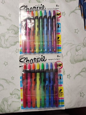 16 Piece Sharpie Accent Retractable Highlighters Chisel Tip Assorted Colors 