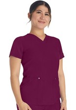 Dickies EDS NXT Scrubs V-Neck Top DK678 WIN Wine Free Shipping