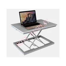 Adjustable Height Sit Stand Gray Ergonomic Desk #ASD-21036GY