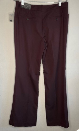 NWT Worthington Modern Fit Straight Leg Dress Pants Women Size 14 Bold Burgundy - Picture 10 of 14