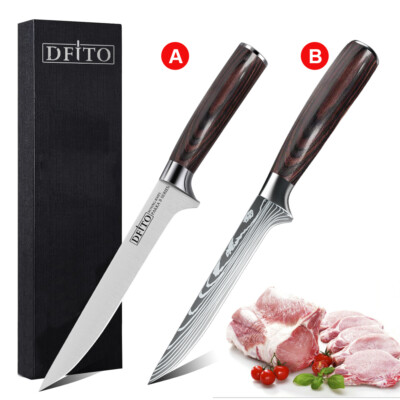 6 inch kitchen Boning Knife Damascus Steel Meat Professional Chef Cooking w/Box