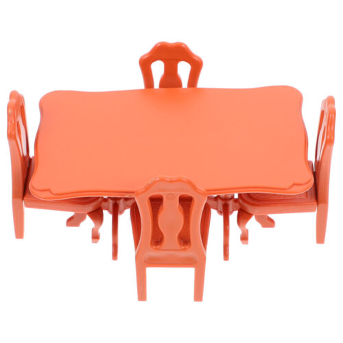 1 Set/5pcs Dollhouse Furnitures Mini Tables and Chairs for Kids Playing