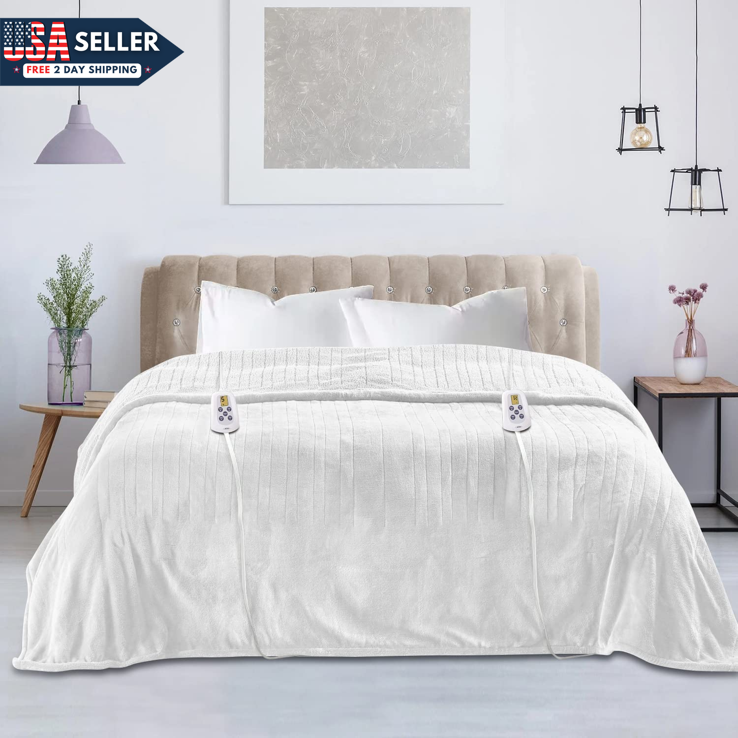 HEYNEMO Electric Blanket King Size with Dual Control, Heated Blanket for  89°F-10 | eBay