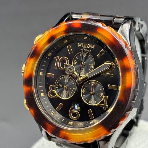 NIXON THE42-20 Chronograph Tortoise Shell Men's Women's Unisex Used - 第 2/9 張圖片